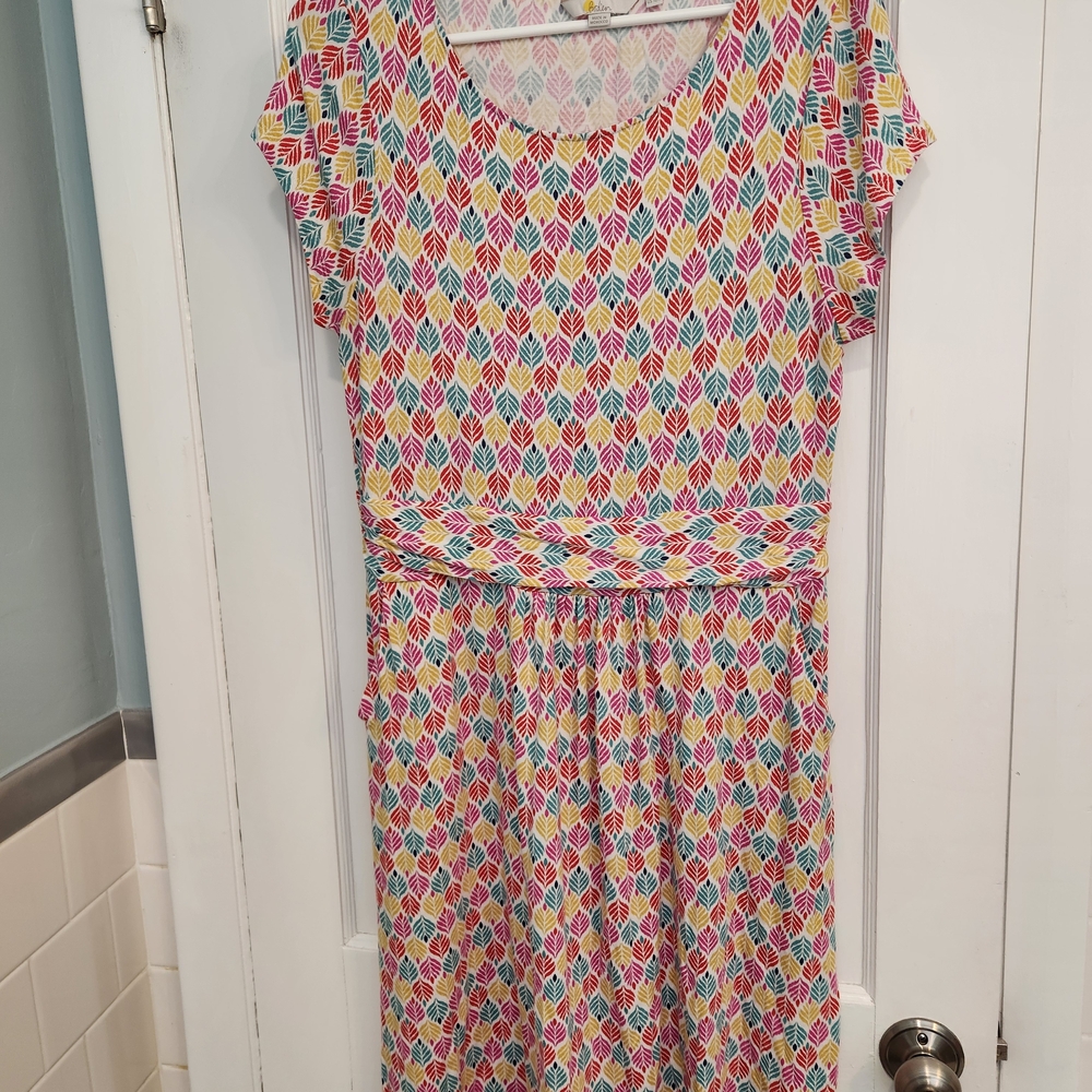 Boden Size 12 R Dress Multicolor Patterned Dress - Picture 2 of 7